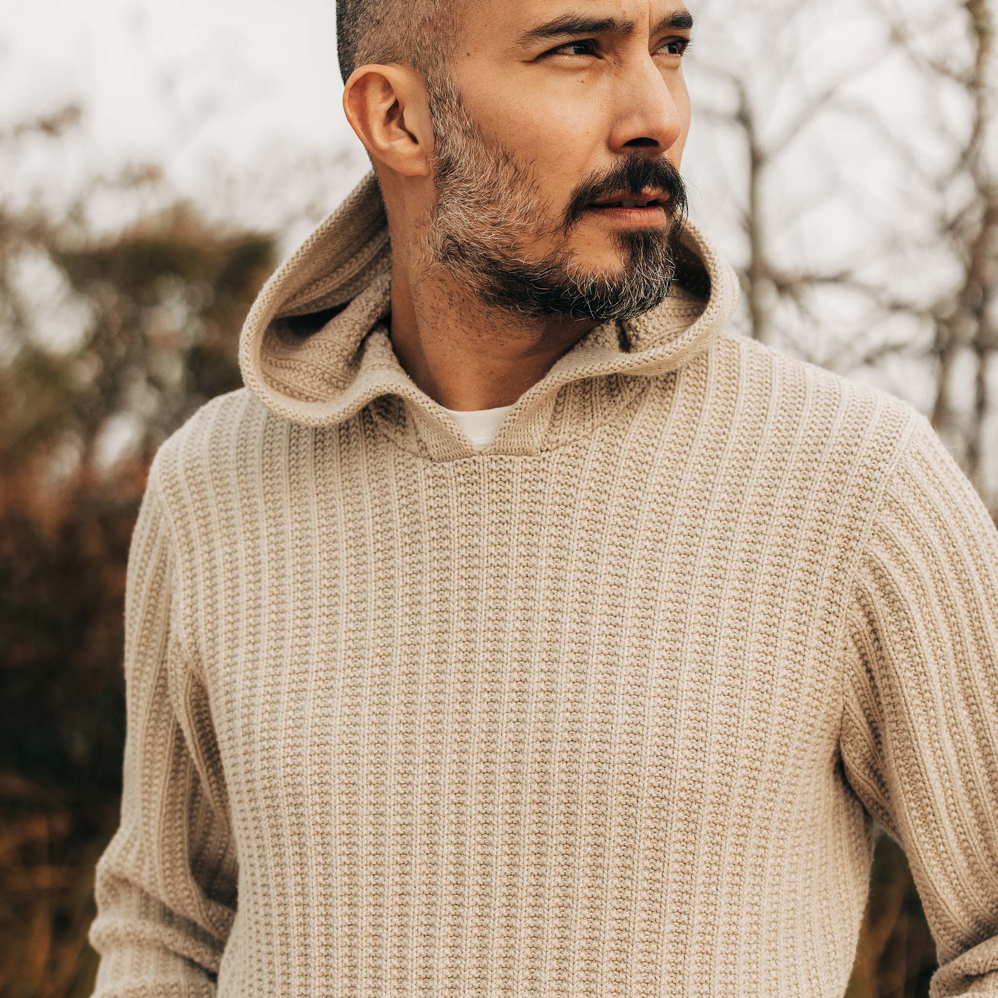 The Bryan Men's Pullover Sweater in Flax Melange