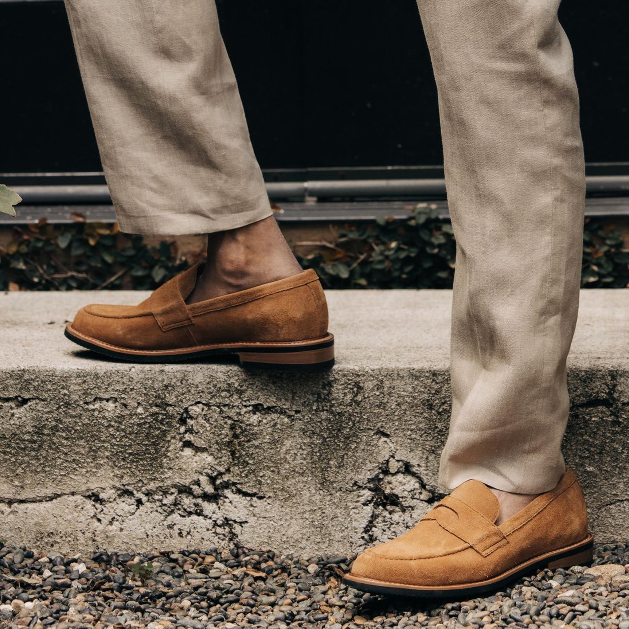 TAN SPLIT SUEDE LOAFERS · Brown · Shoes