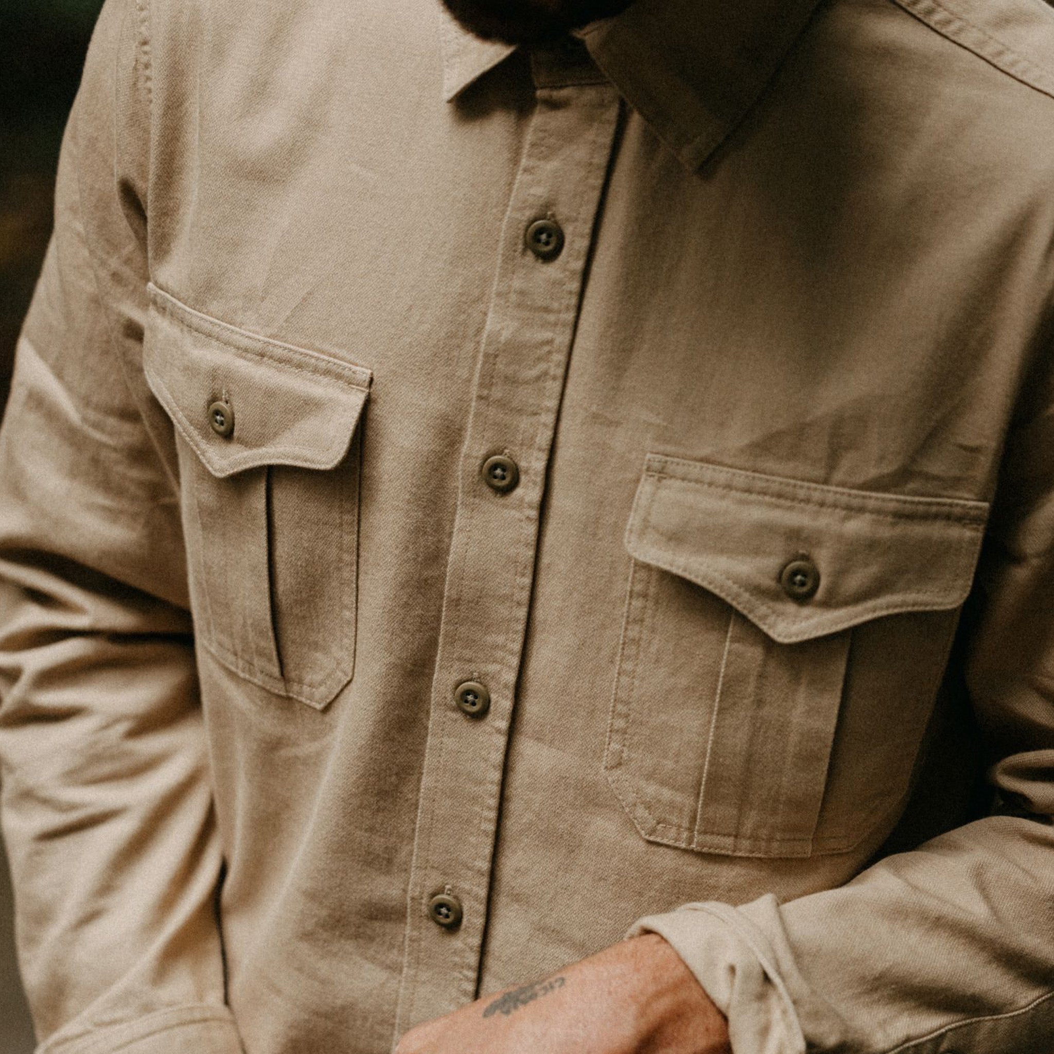 light khaki color shirt