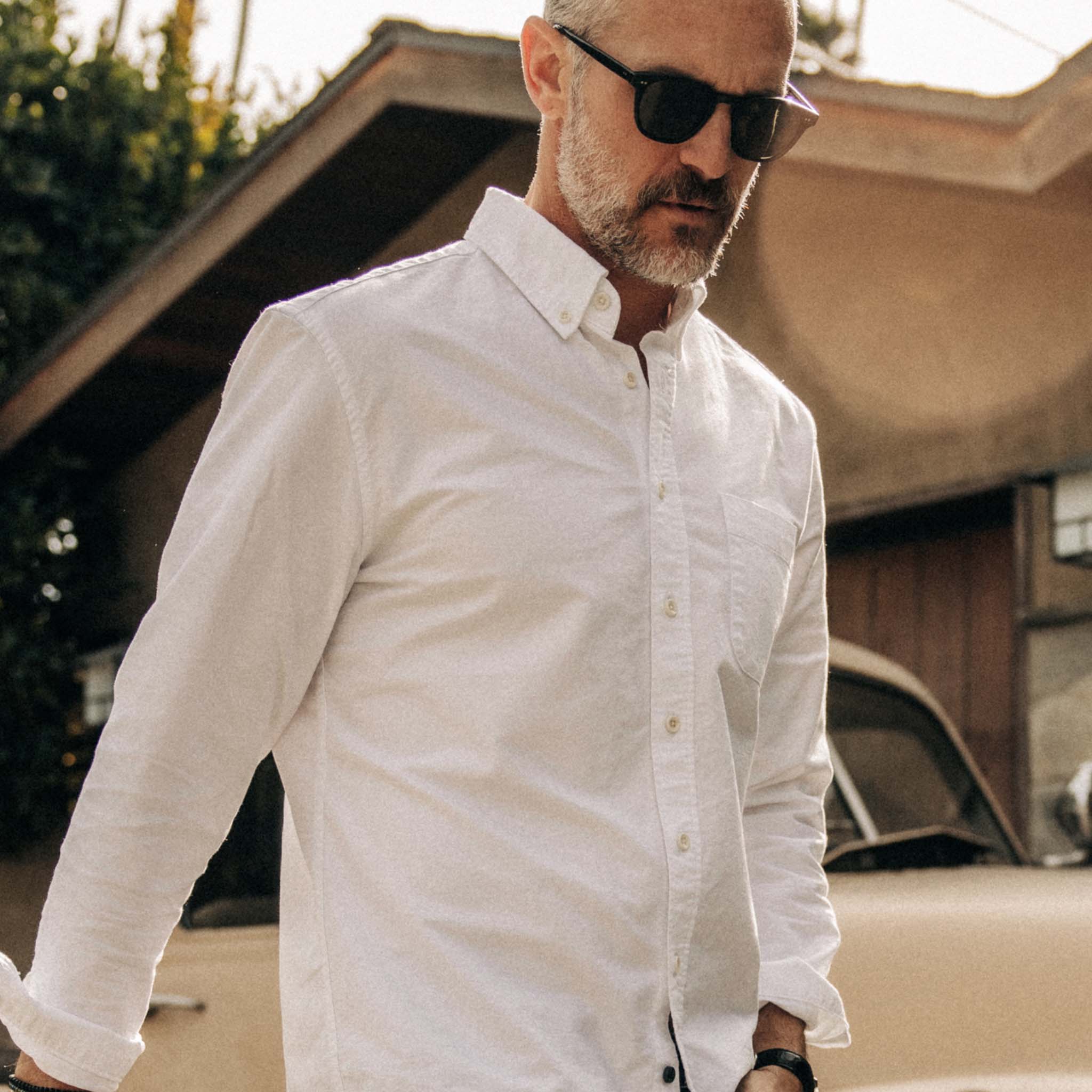 Slim-Fit Built-In Flex Everyday Neps Shirt for Men