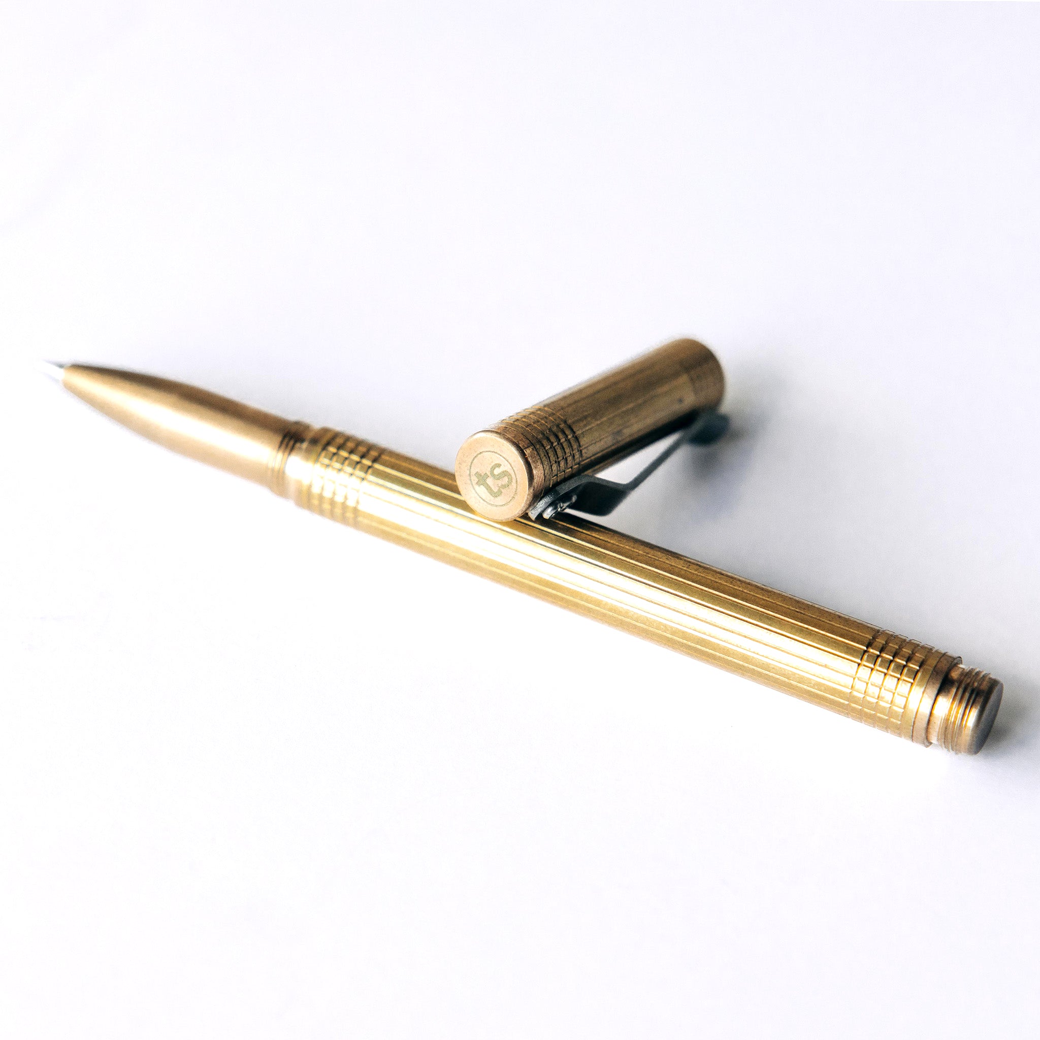 Brass Bullet Fountain Pen - postscript