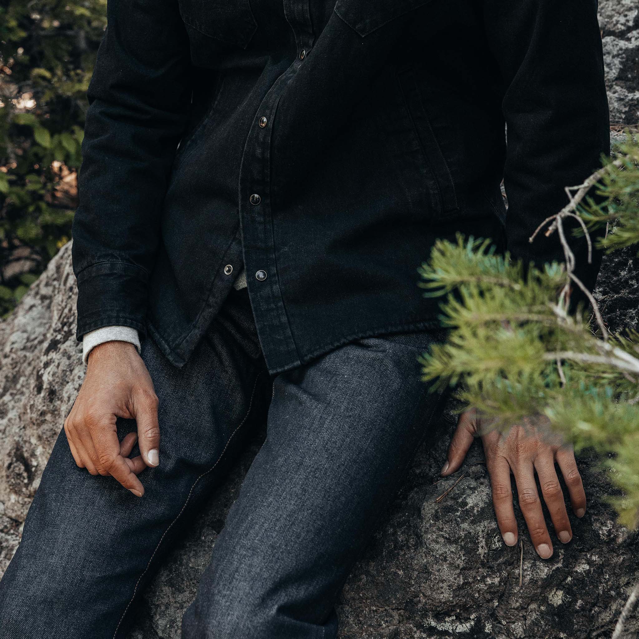 Brave Star True Straight Black Denim Selvedge Jeans Cone Mills USA