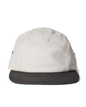 front image of The 5-Panel Cap in Stone Pigment Canvas, Accessories by Taylor Stitch