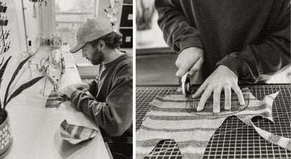 editorial image of Dave Latina creating TS x Hypeadelic caps