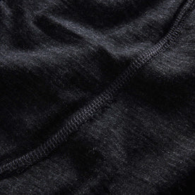 material shot of the stitching on The Merino Boxer in Heather Black, Accessories by Taylor Stitch