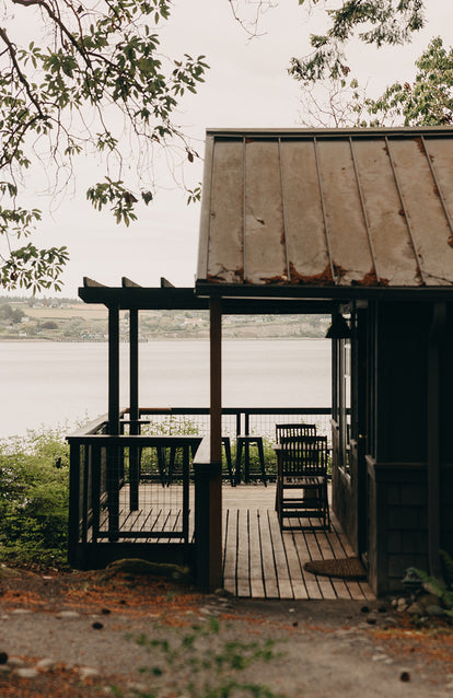 Exterior of a cabin at Captain Whidbey.