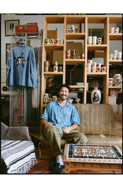 editorial image of Danny D in his studio for The Pit Viper Vase