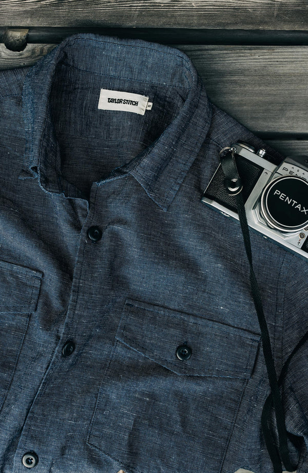 The Point Shirt in Indigo Slub, Men's Shirts