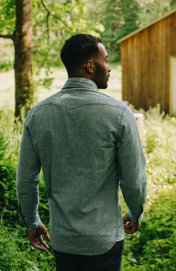 The Western Shirt in Indigo Stripe | Men's Shirts | Taylor Stitch