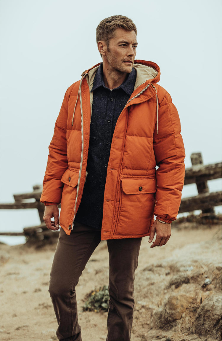 Editorial Panel: The Whitney Parka in Dusty Orange, Outerwear by Taylor Stitch