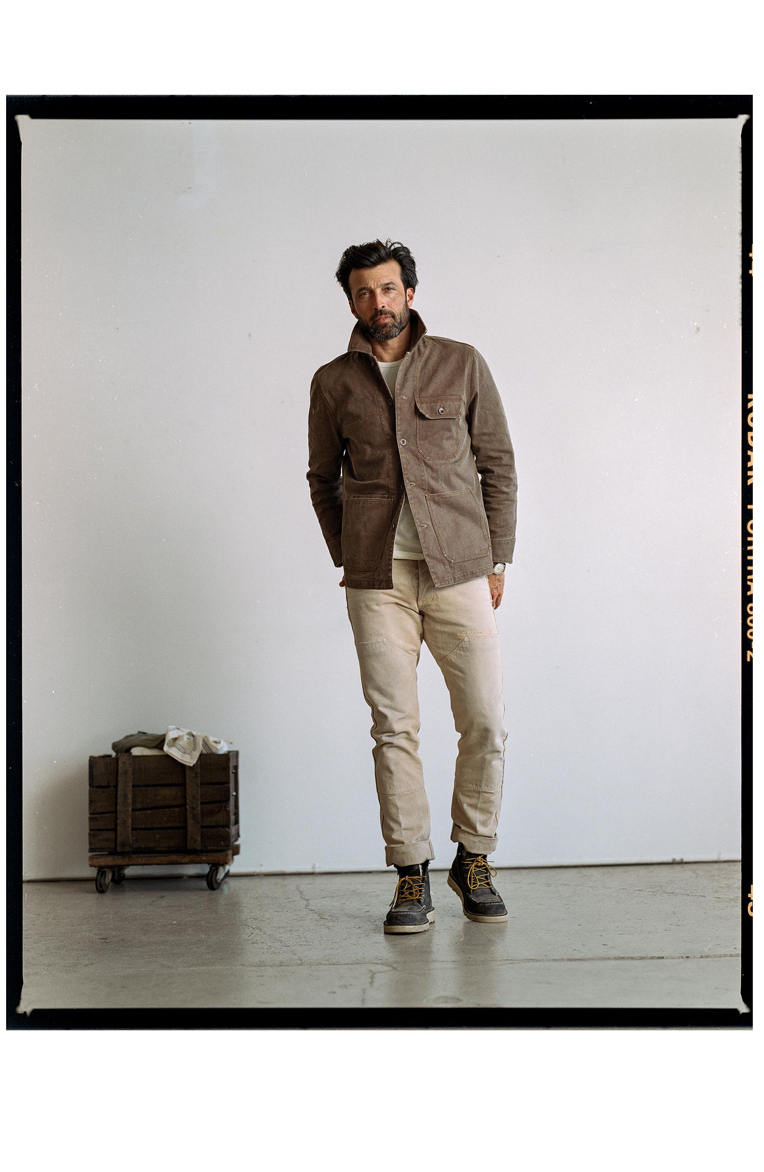 The Fremont Jacket in Aged Penny Chipped Canvas Taylor Stitch