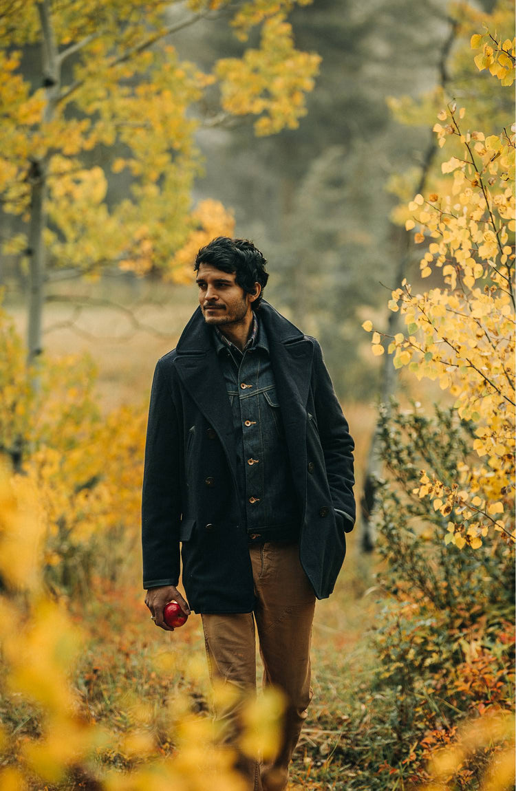 our guy wearing the mendocino—cropped shot of chest