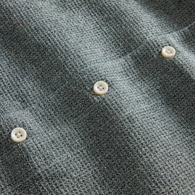 material shot of the buttons on The Conrad Shirt in Deep Sea Twist, Wovens by Taylor Stitch