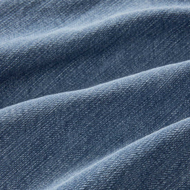 material shot of the fabric on The Milton Pullover in Washed Selvedge Denim, Wovens by Taylor Stitch