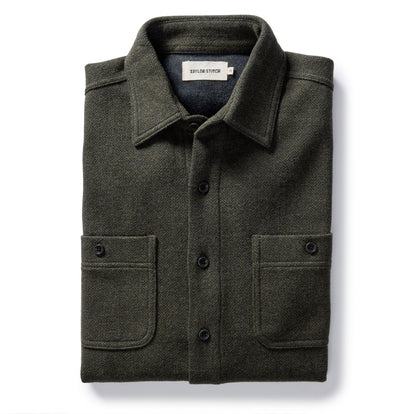 The Coastline Knit Shirt in Heather Army