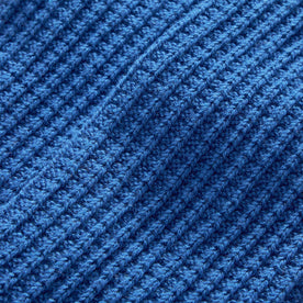 material shot of the texture on The Waffle Sock in Cobalt, Accessories by Taylor Stitch