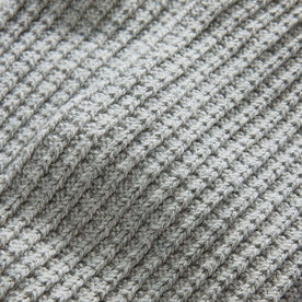 material shot of the texture on The Waffle Sock in Heather Grey, Accessories by Taylor Stitch