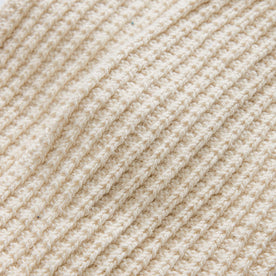 material shot of the fabric on The Waffle Sock in Natural, Accessories by Taylor Stitch