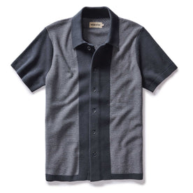 flatlay of The Button Down Polo in Marine Seed Stitch, Knits by Taylor Stitch