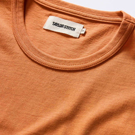 material shot of the collar on The Organic Cotton Tee in Adobe