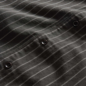 material shot of the buttons on The Short Sleeve Davis Shirt in Kelp Stripe