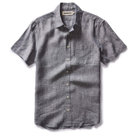 flatlay of The Short Sleeve California in Faded Navy Hemp, Wovens by Taylor Stitch