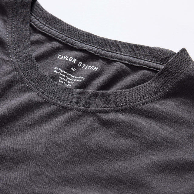 The Cotton Hemp Long Sleeve Tee in Charcoal | Men's Shirts & Sweaters ...