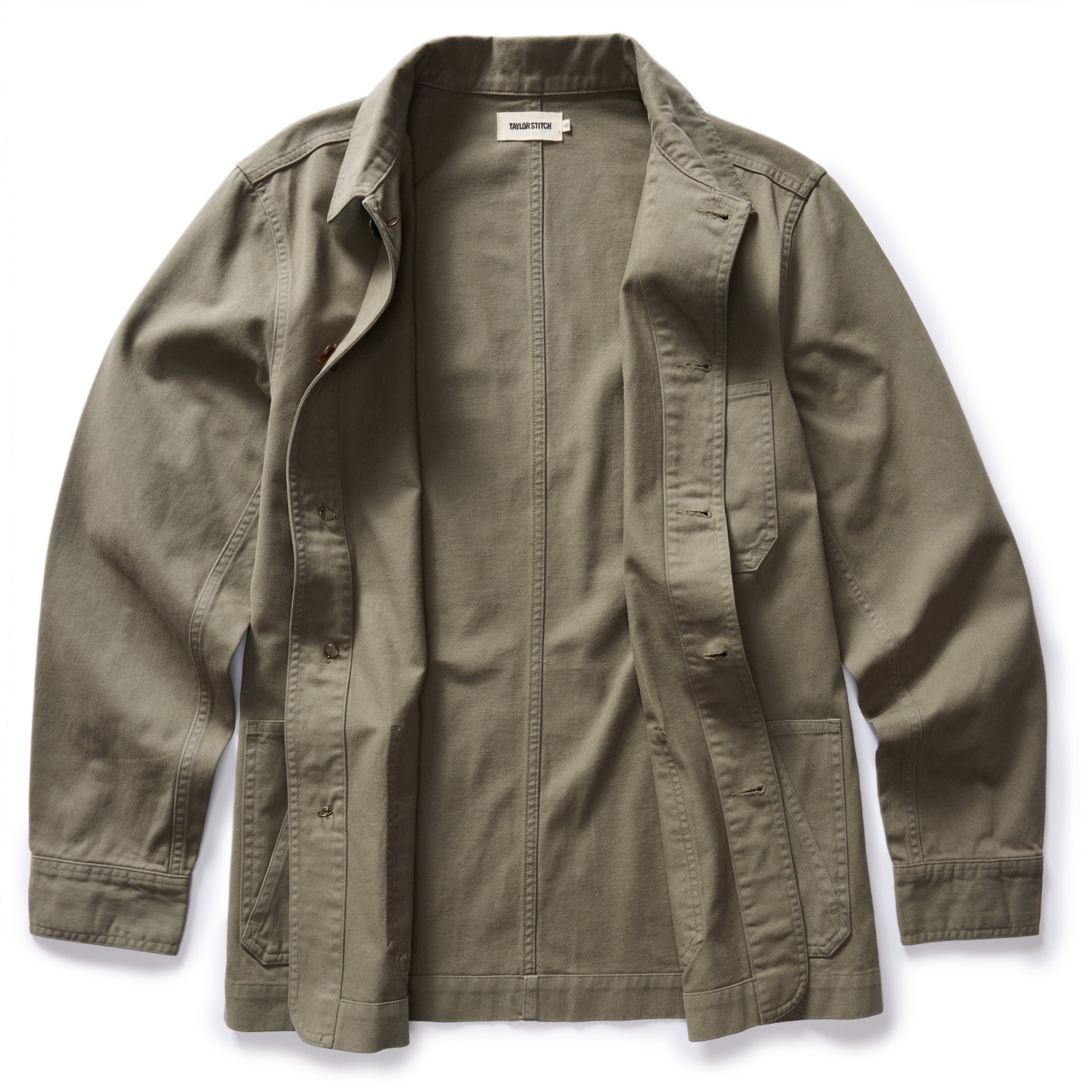 The Ojai Chore Coat in Smoked Olive Foundation Twill | Taylor Stitch