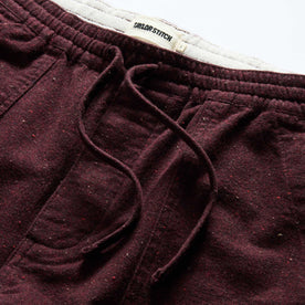 material shot of the waistbands on The Breakwater Pant in Nutmeg Donegal, Bottoms by Taylor Stitch