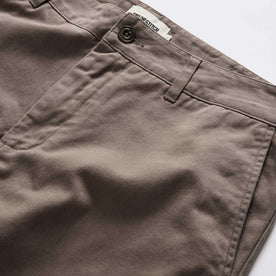 material shot of the waistband on The Democratic Foundation Pant in Organic Espresso, Bottoms by Taylor Stitch