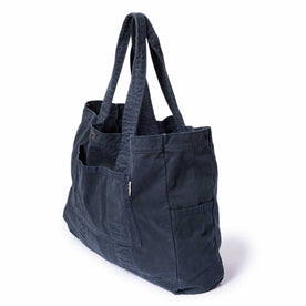 editorial image of the sides of The Foundation Tote in Organic Navy, Accessories by Taylor Stitch