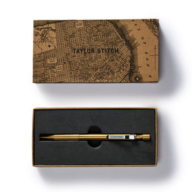 image of The Mechanical Pencil in Brass in the box, Accessories by Taylor Stitch