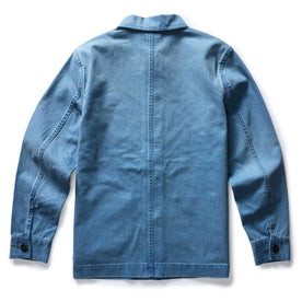 flatlay of the back of The Ojai Jacket in French Blue Herringbone, Outerwear by Taylor Stitch