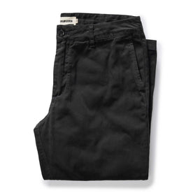 folded flatlay of The Slim Foundation Pant in Organic Faded Black, Bottoms by Taylor Stitch