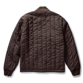 flatlay of the back of The Able Jacket in Soil Quilted Nylon, Outerwear by Taylor Stitch