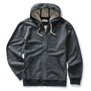 The Apres Zip Hoodie in Graphite French Terry Twill