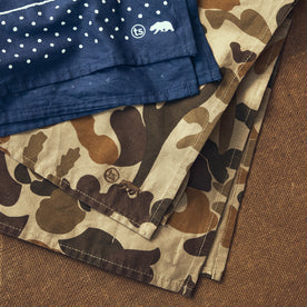 folded flatlay of The Bandana in Arid Camo next to another bandana, Accessories by Taylor Stitch