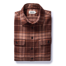 folded flatlay of The Ledge Shirt in Chestnut Plaid, Wovens by Taylor Stitch