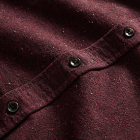 material shot of the buttons on The Yosemite Shirt in Nutmeg Donegal, Wovens by Taylor Stitch