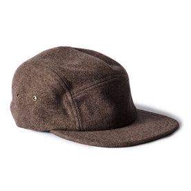 side image of The 5-Panel Cap in Heather Sable Wool Blend, Accessories by Taylor Stitch