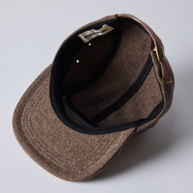 image of the inside of The 5-Panel Cap in Heather Sable Wool Blend, Accessories by Taylor Stitch