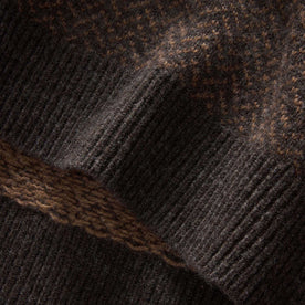 material shot of the bottom hem on The Eddy Crew in Coffee Herringbone, Knits by Taylor Stitch