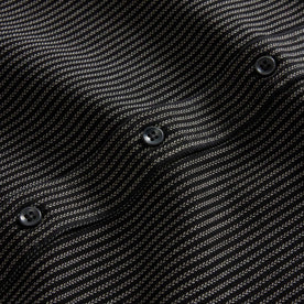 material shot of the buttons on The Jack in Roped Black Indigo, Wovens by Taylor Stitch