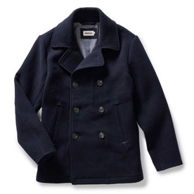 flatlay of The Mariner Coat in Dark Navy Wool, Outerwear by Taylor Stitch