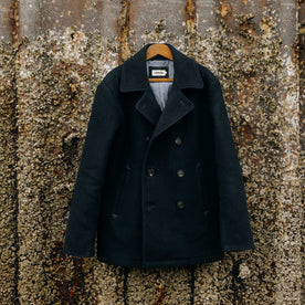 editorial image of The Mariner Coat in Dark Navy Wool, Outerwear by Taylor Stitch