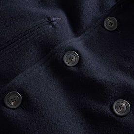 material shot of the buttons on The Mariner Coat in Dark Navy Wool, Outerwear by Taylor Stitch