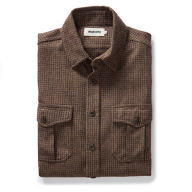 folded flatlay of The Saddler Shirt in Burnt Caramel Check Wool, Wovens by Taylor Stitch