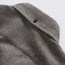 material shot of the back button on The Jack in Soil Waffle, Wovens by Taylor Stitch