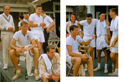 diptych of athletes in Polo Shirts