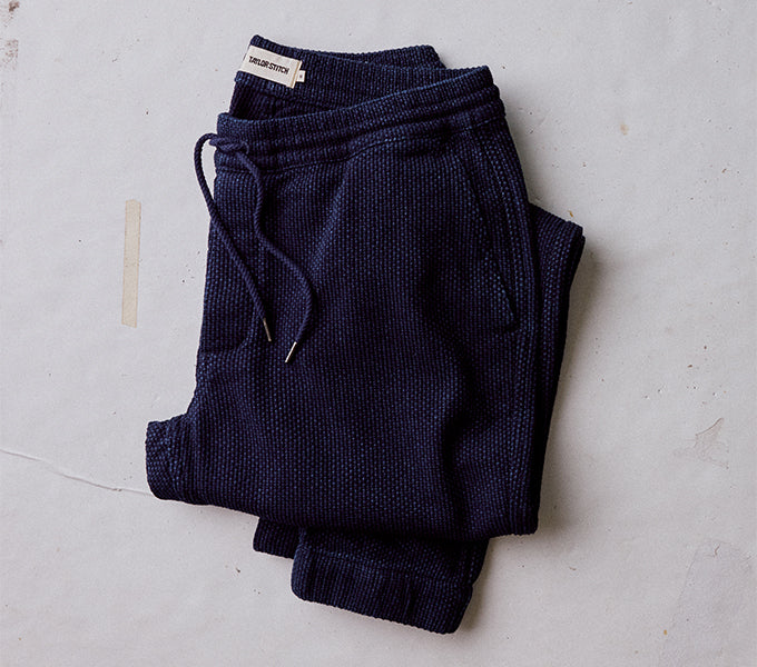 The Après Pant in Rinsed Indigo Sashiko